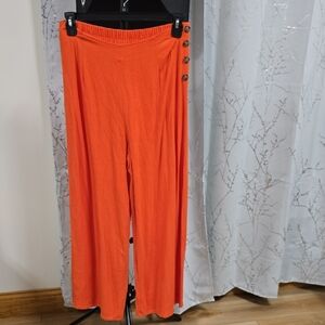 Sienna Sky Vibrant Orange Wide-Leg Pants